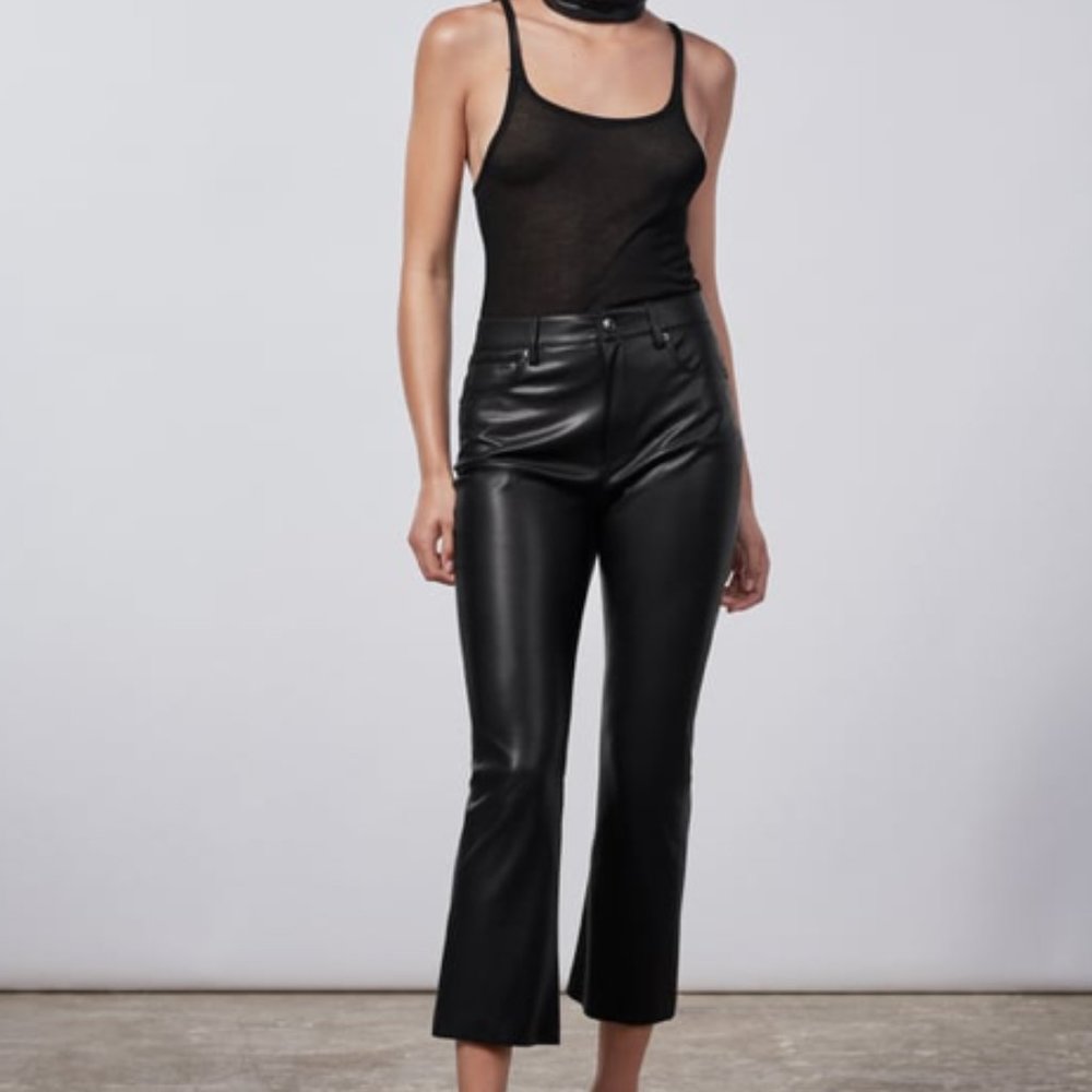 FAUX LEATHER THE DREED PANTS ZARA
